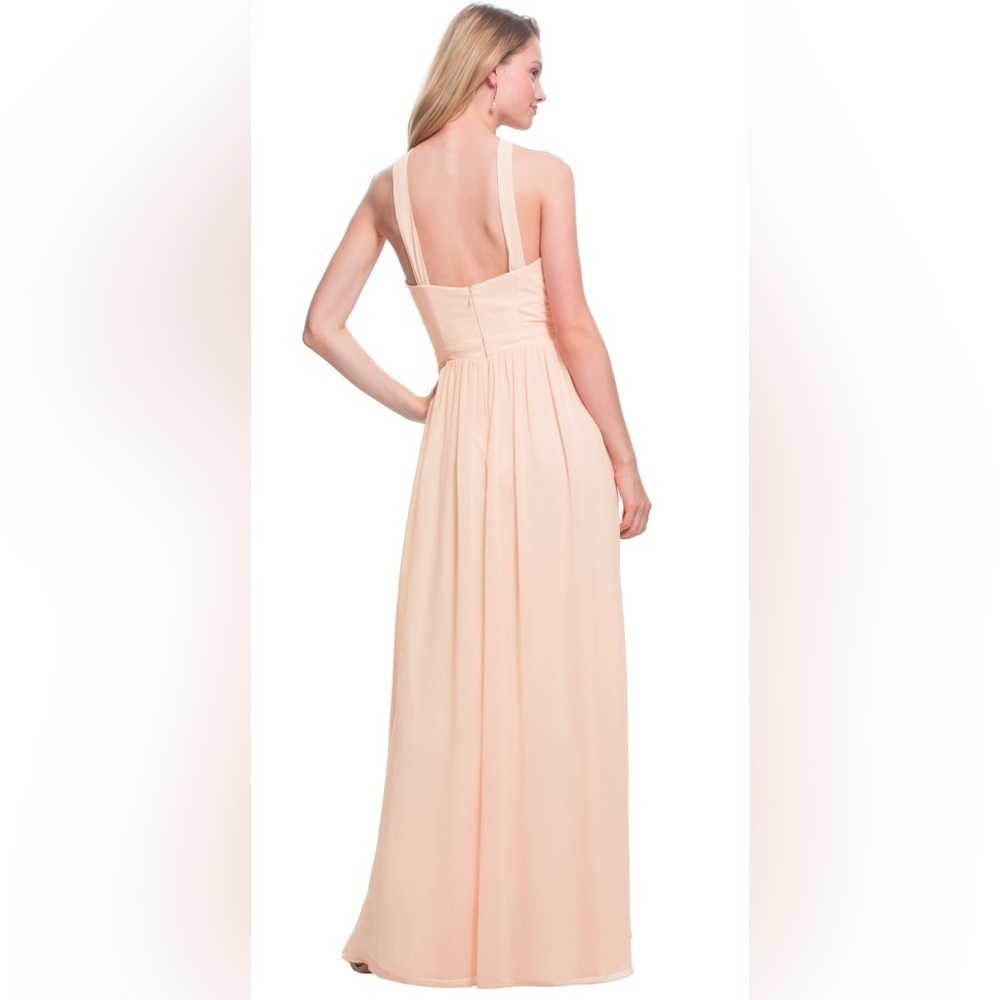 NWT Levkoff by Bill Levkoff Chiffon twist front long dress in Pink Size 12 prom - Picture 2 of 11